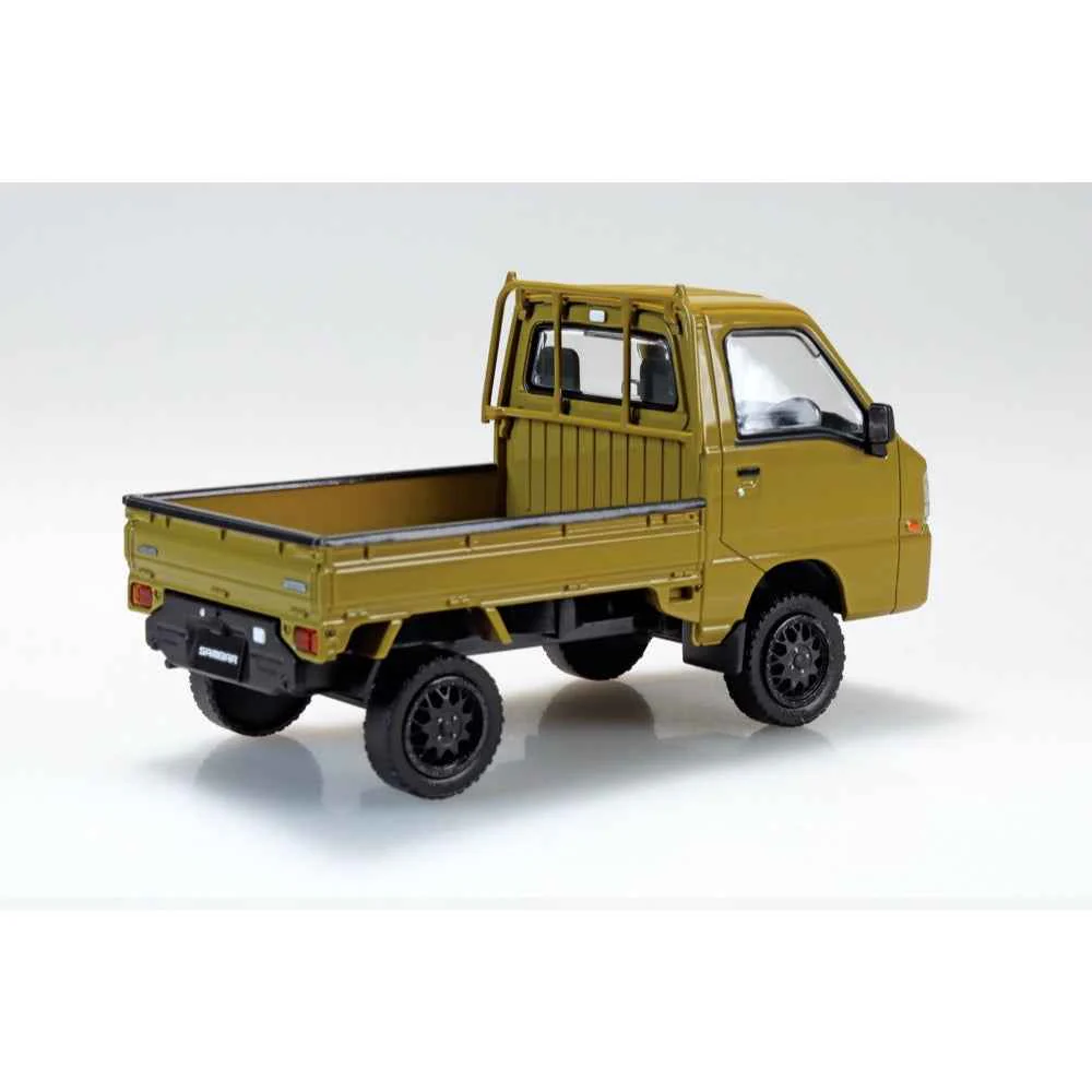 Aoshima 1/32 Snap Subaru Sambar Truck Custom Wheels Olive - Image 2