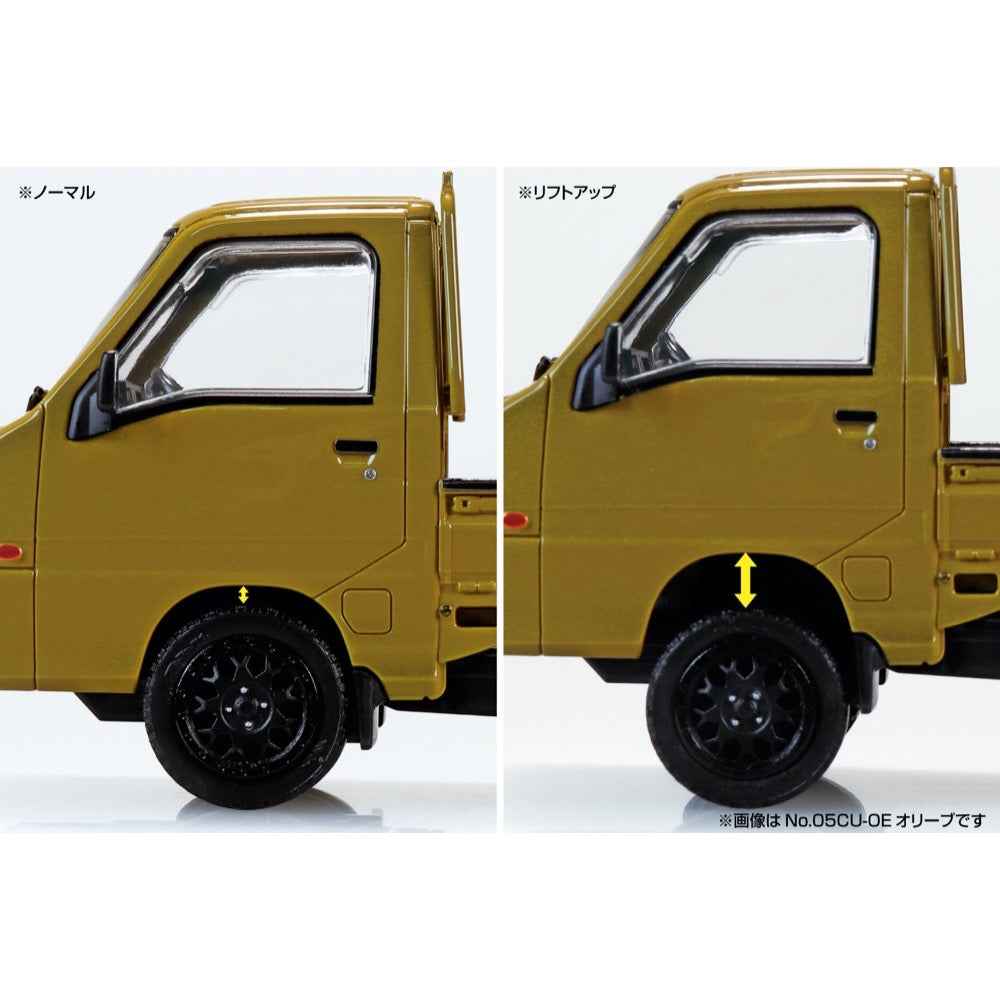 Aoshima 1/32 Snap Subaru Sambar Truck Custom Wheels Olive - Image 5