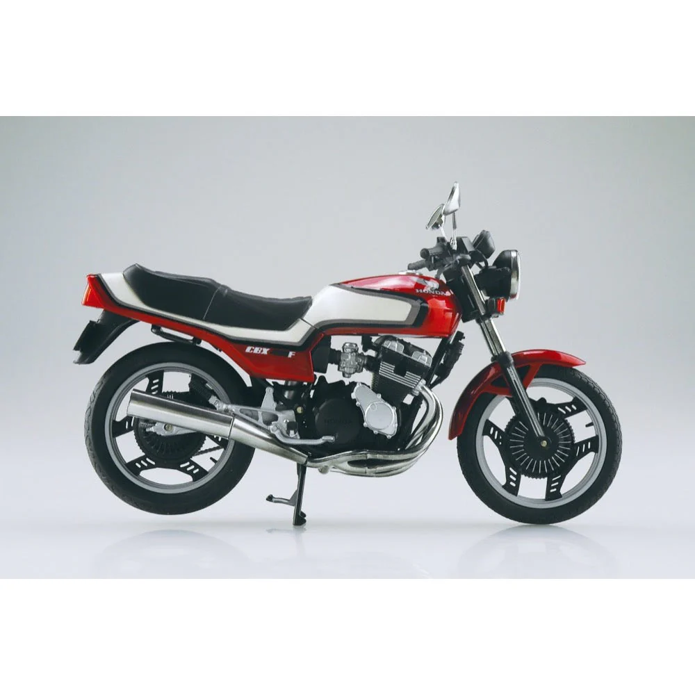 Aoshima A011200 1/12 Diecast Honda Cbx400F Candy Alamoana Red/Pearl Shell White - Image 2