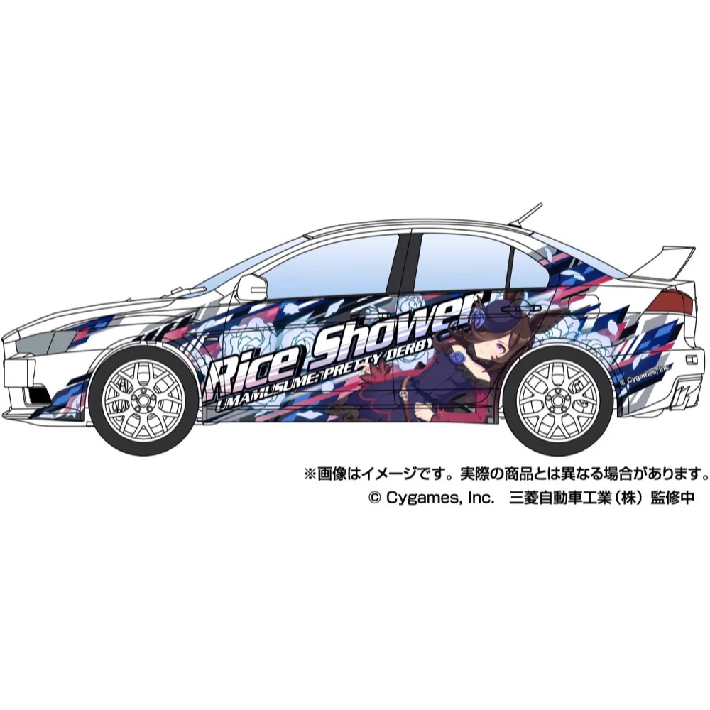 Aoshima A020128 1/24 Umamusume: Pretty Derby Ver.2 Cz4A Lancer Evolution X Final Edition 2015 (Mitsubishi) - Image 8