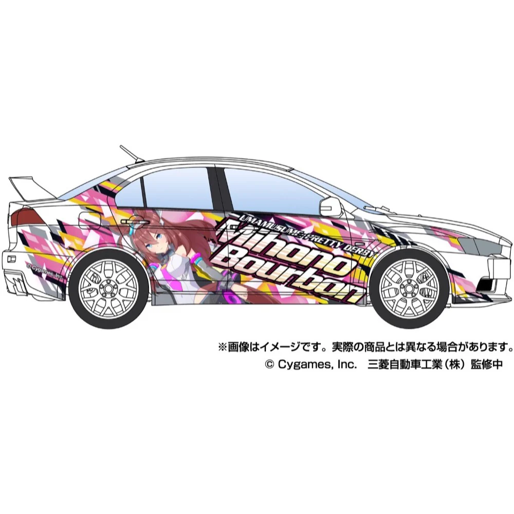 Aoshima A020128 1/24 Umamusume: Pretty Derby Ver.2 Cz4A Lancer Evolution X Final Edition 2015 (Mitsubishi) - Image 9