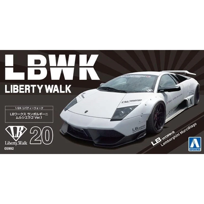 Aoshima A020216 1/24 Lb-Works Lamborghini Murcielago Limited 20 Ver.1 - Image 6