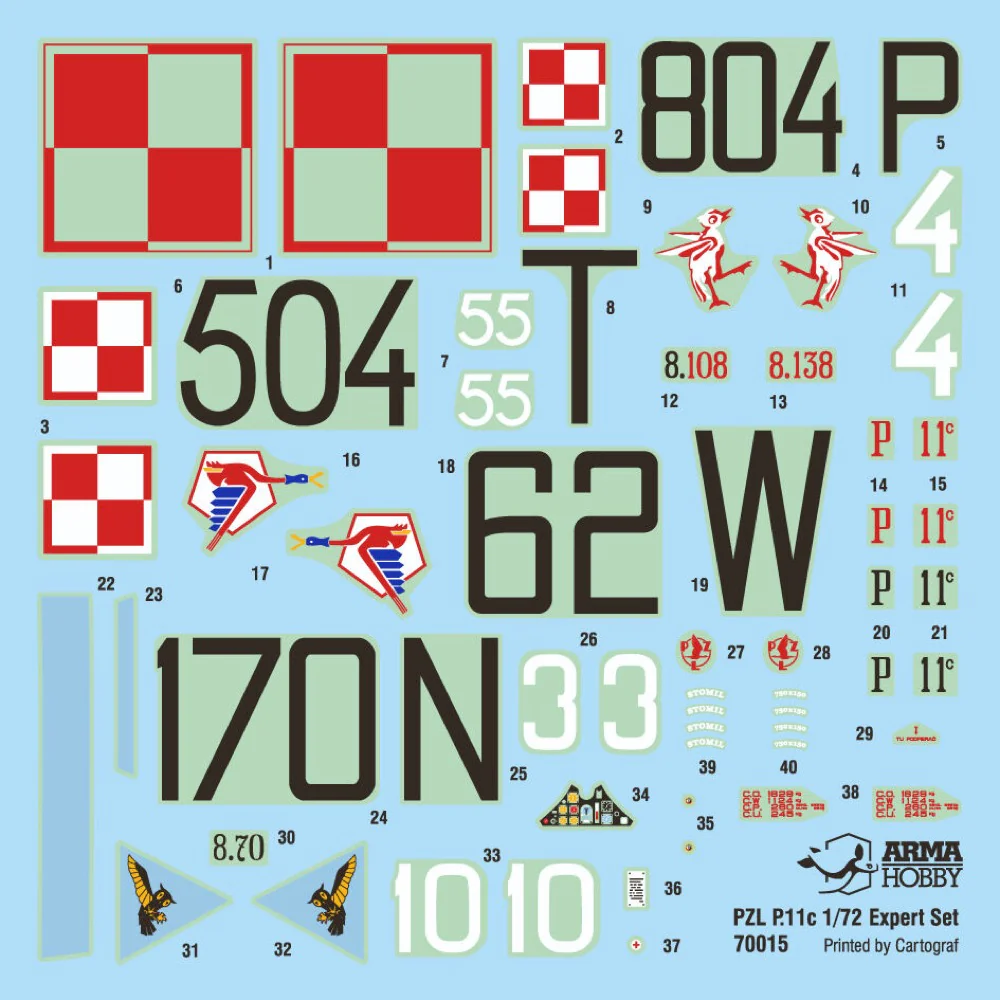 Arma Hobby 70015 1/72 PZL P.11c Expert Set - Image 8