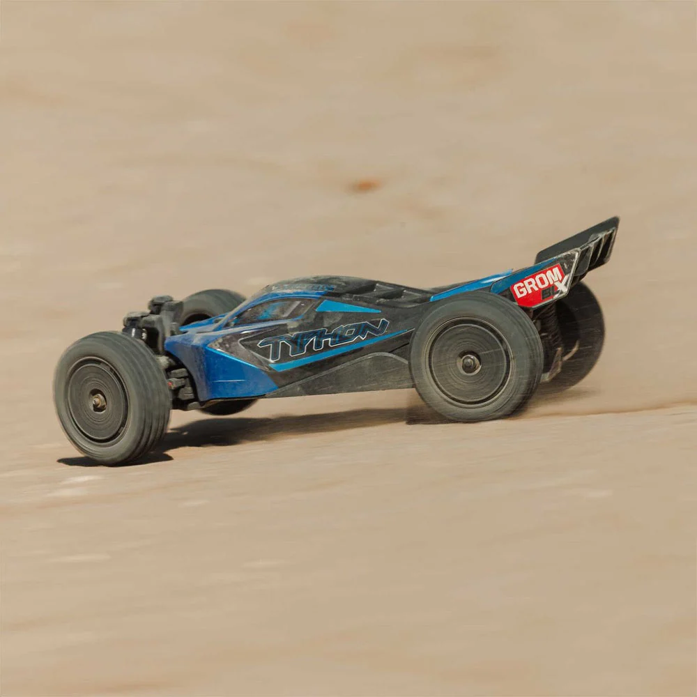 Arrma 1/18 Typhon Grom 4x4 RC Buggy (Blue) ARA2306ST2 - Image 10