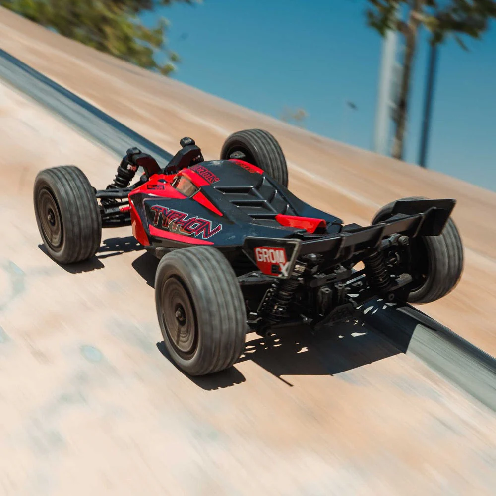 Arrma 1/18 Typhon Grom 4x4 RC Buggy (Red) ARA2306ST1 - Image 9