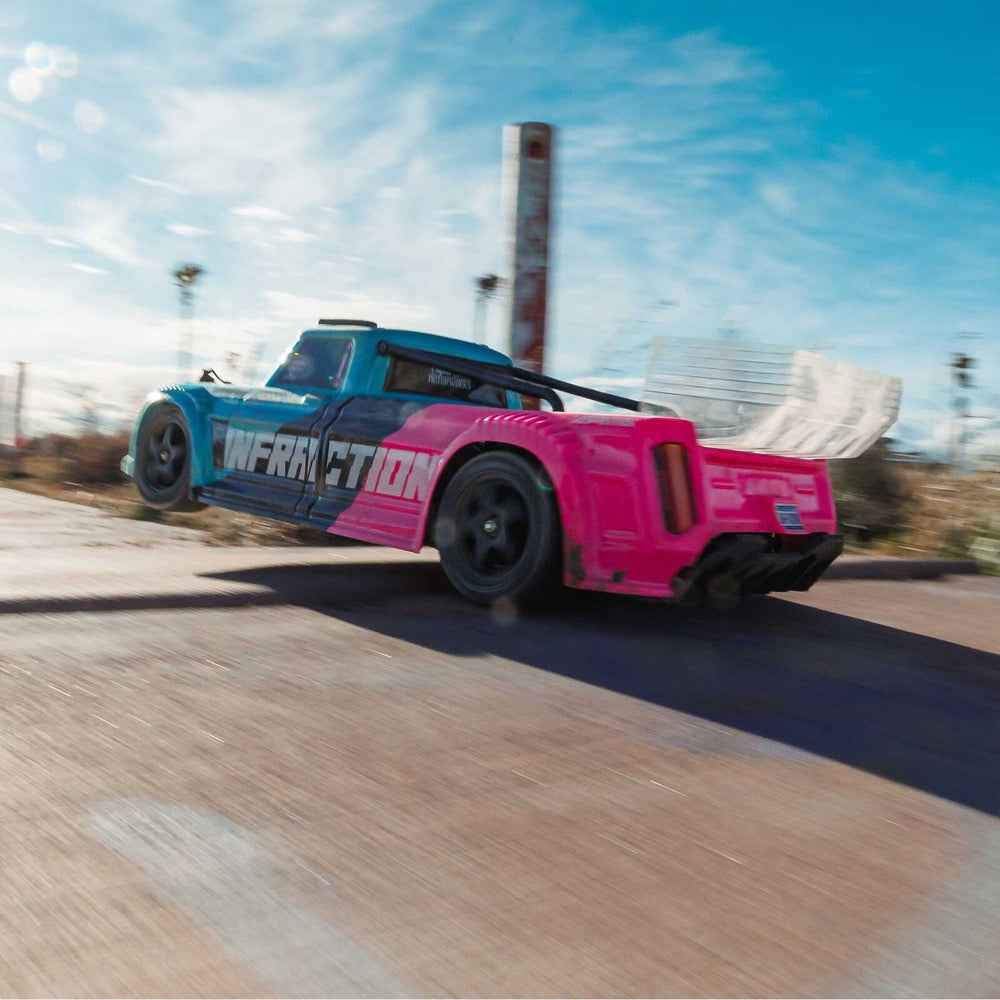 Arrma 1/8 Infraction 223S BLX DSC 4x4 RC Car (Teal/Pink) ARA4315V4T3 - Image 12