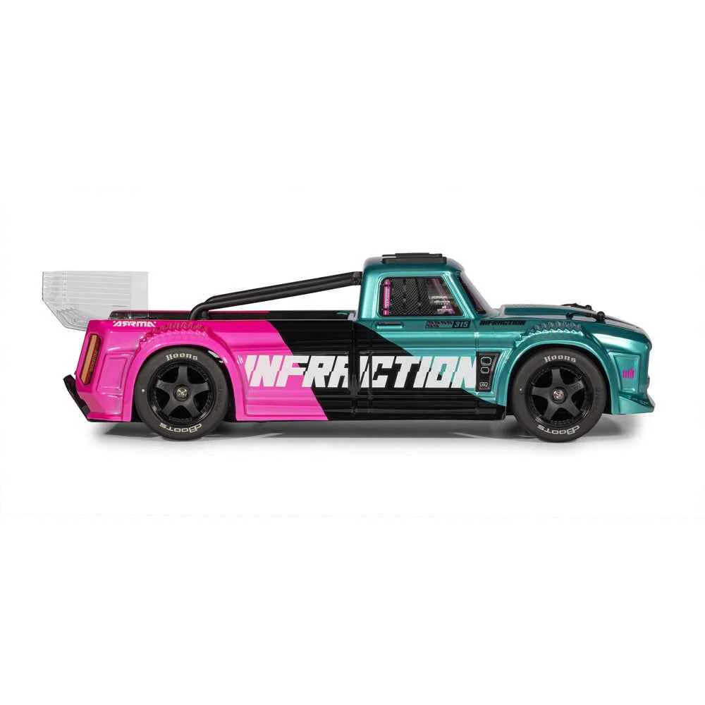 Arrma 1/8 Infraction 223S BLX DSC 4x4 RC Car (Teal/Pink) ARA4315V4T3 - Image 3