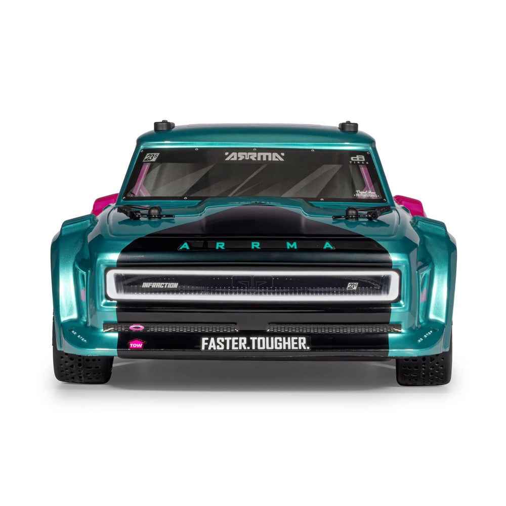 Arrma 1/8 Infraction 223S BLX DSC 4x4 RC Car (Teal/Pink) ARA4315V4T3 - Image 4