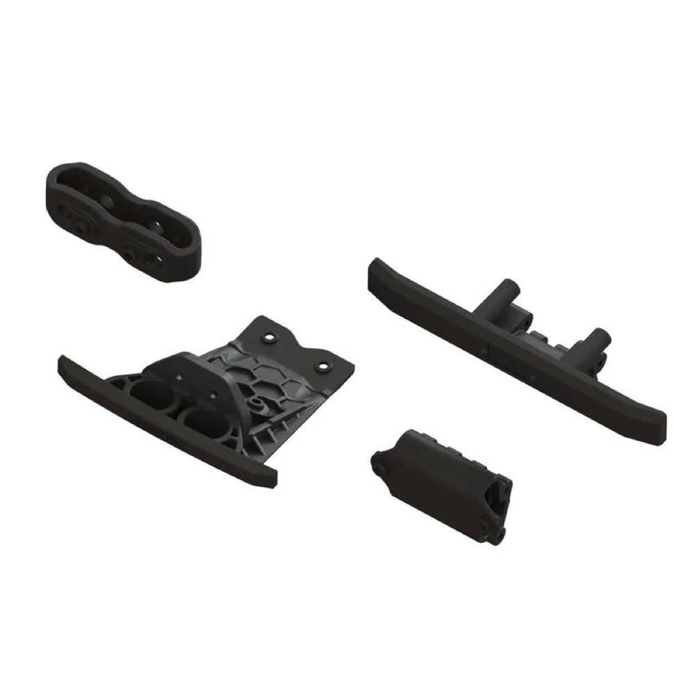 Arrma 1547 Lower Skid And Bumper Set Black Vorteks Mega