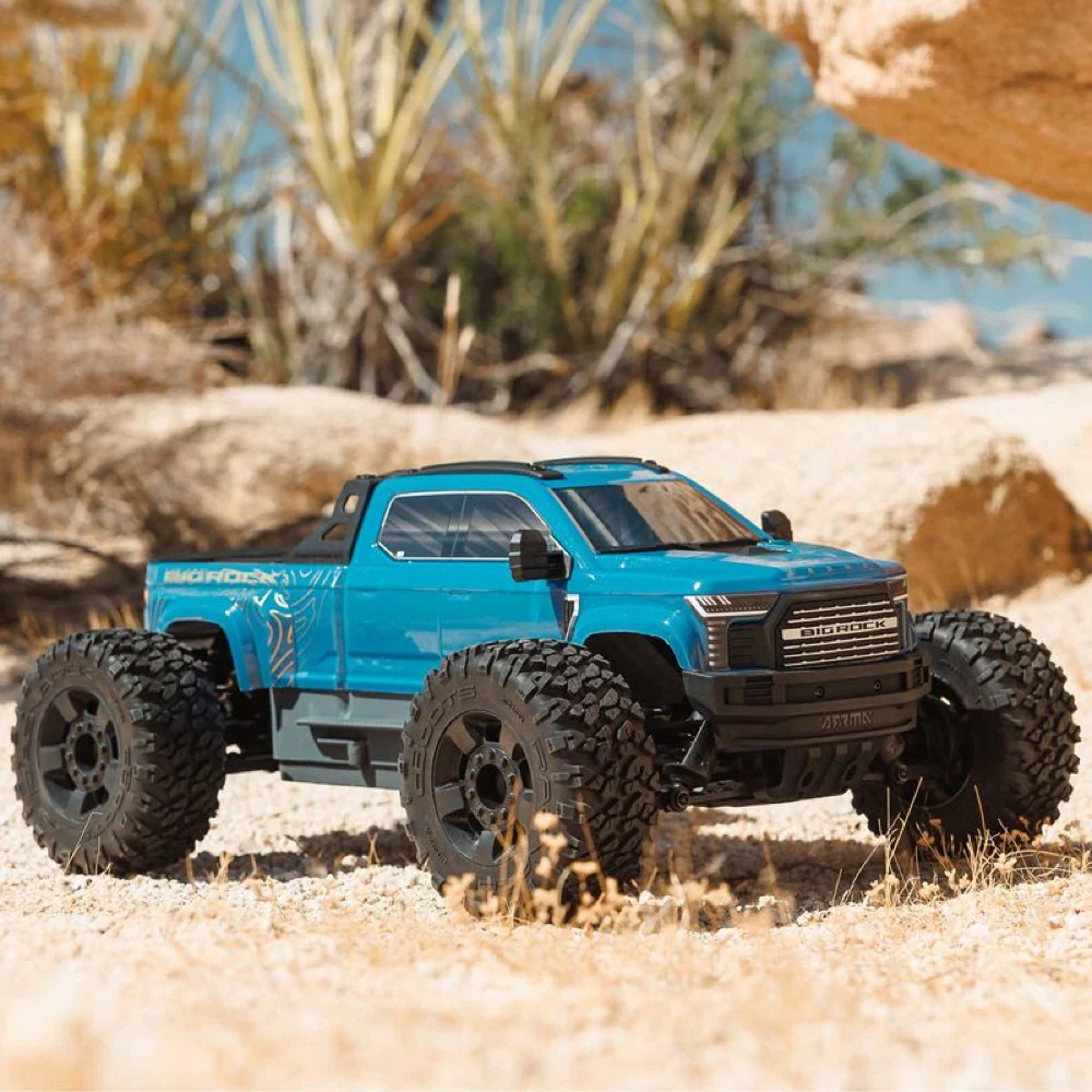 Arrma Big Rock Crew Cab V4 4X4 223S BLX RC Monster Truck (Blue) ARA4312V4T3 - Image 17