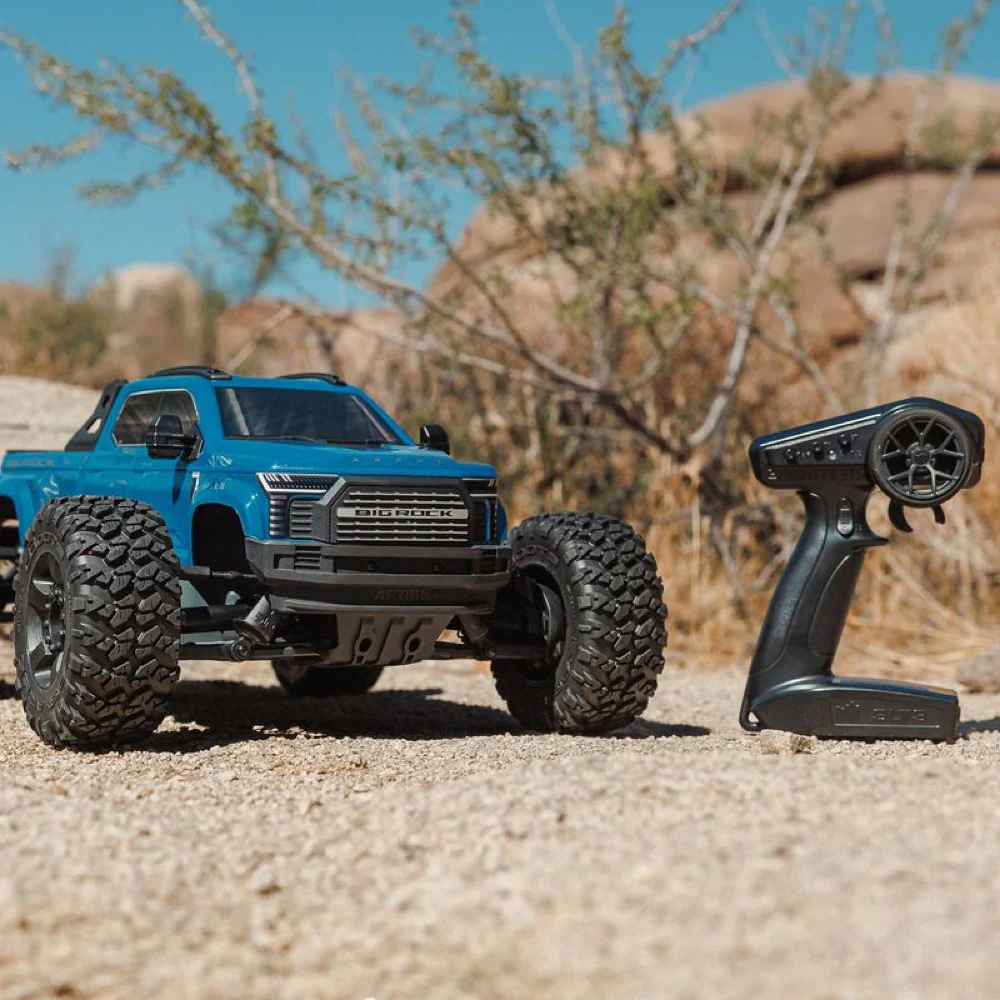 Arrma Big Rock Crew Cab V4 4X4 223S BLX RC Monster Truck (Blue) ARA4312V4T3 - Image 21