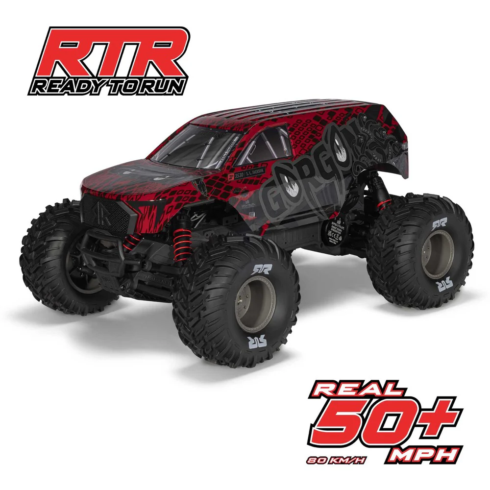 Arrma Gorgon 223S 1/10 2WD Monster Truck Red/Black - Image 32