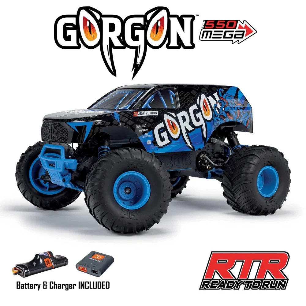 Arrma Gorgon MEGA 550 2wd RC Monster Truck Blue ARA3230ST5 - Image 29