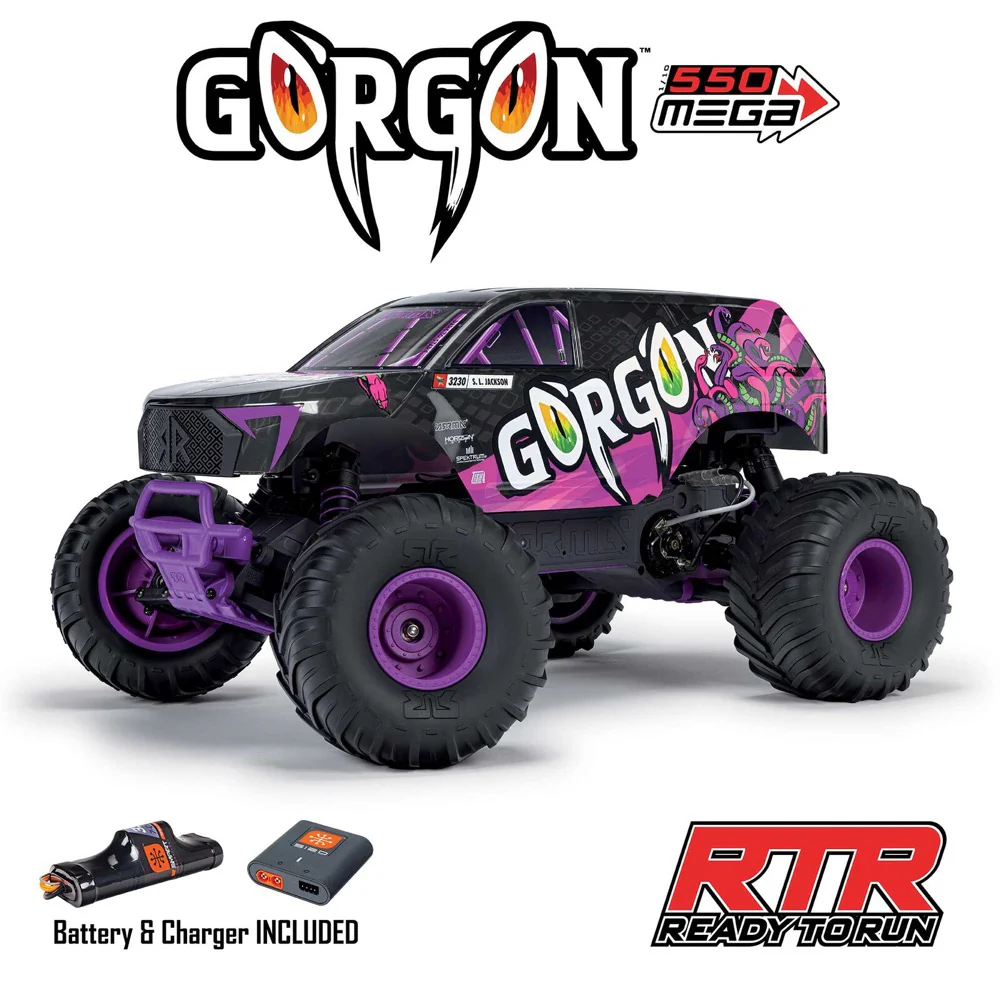 Arrma Gorgon MEGA 550 2wd RC Monster Truck Purple ARA3230ST4 - Image 28