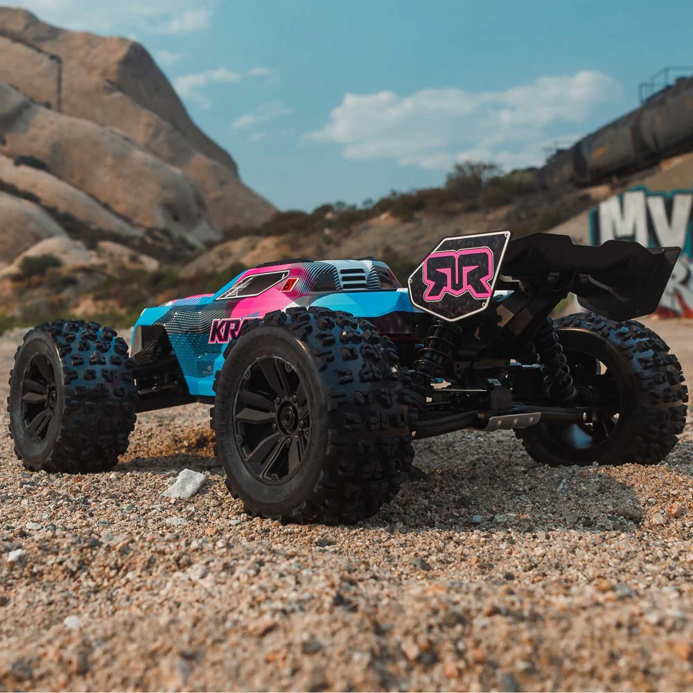 Arrma Kraton 6S BLX 4X4 1/8 Speed Monster Truck RTR Pink/Blue ARA8608V6T2 - Image 10