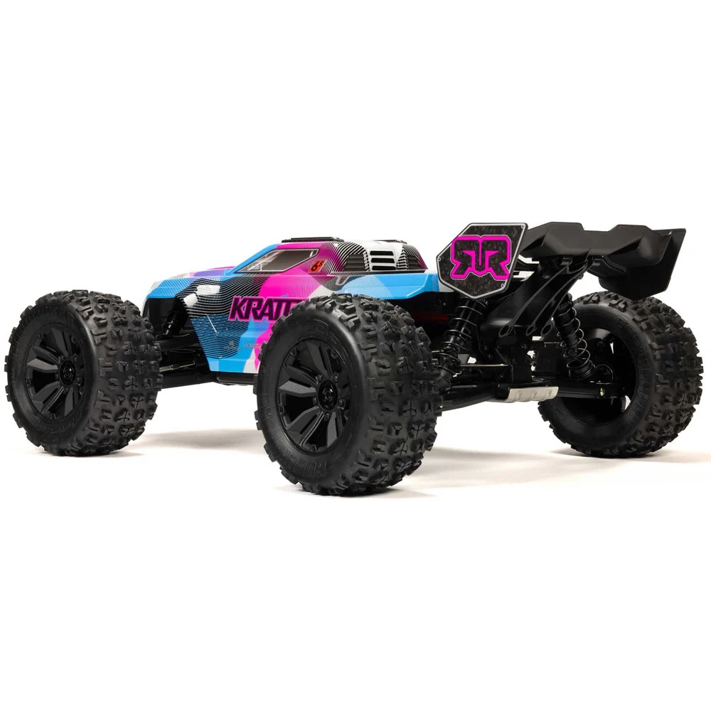 Arrma Kraton 6S BLX 4X4 1/8 Speed Monster Truck RTR Pink/Blue ARA8608V6T2 - Image 3