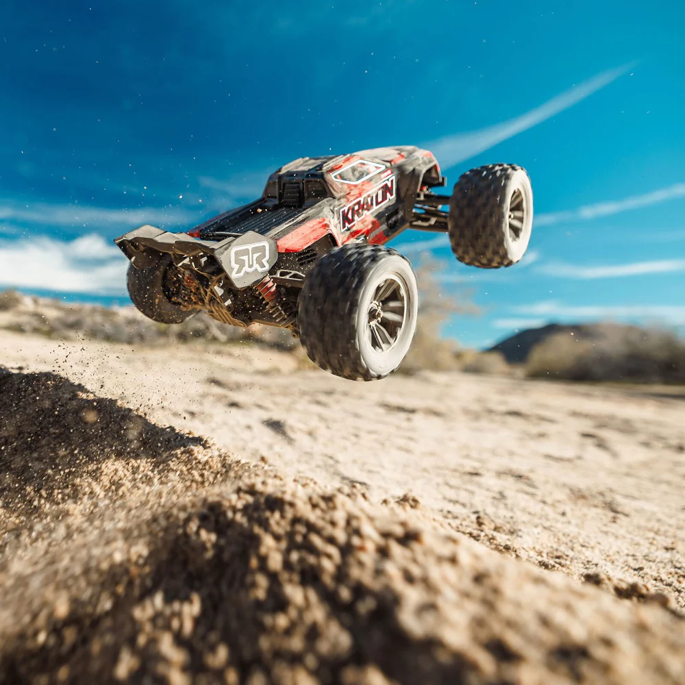 Arrma Mini Kraton 3S BLX 4X4 1/16 Speed Monster Truck (Red/Black) ARA2508T1 - Image 24