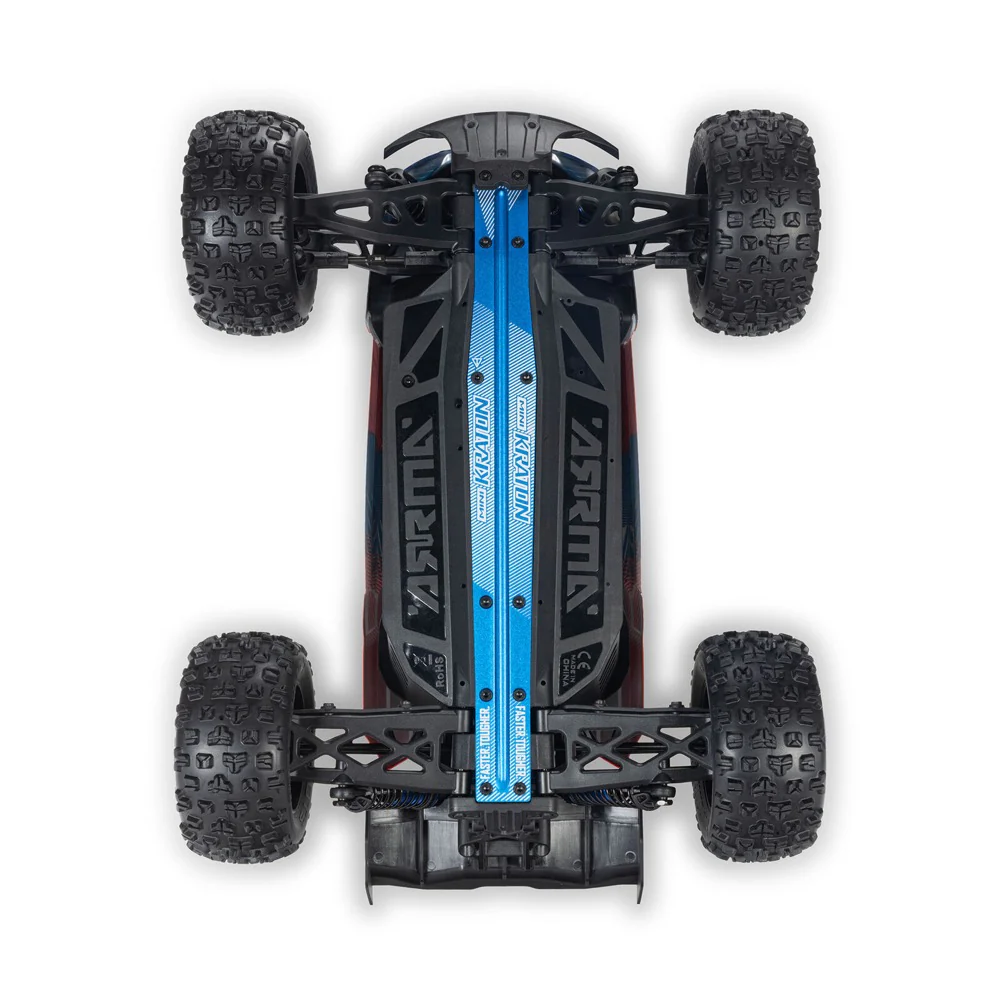Arrma Mini Kraton 3S BLX 4X4 1/16 Speed Monster Truck (Red/Blue) ARA2508ST1 - Image 8