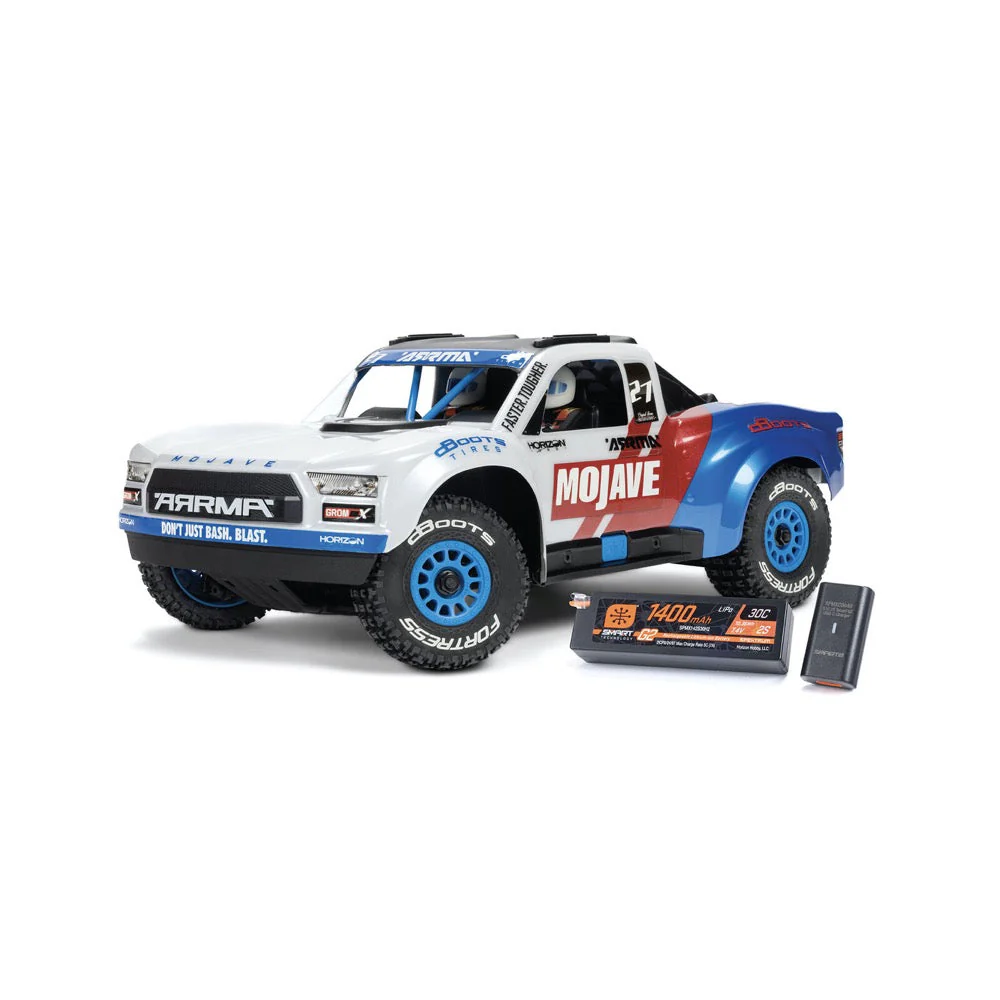 Arrma Mojave Grom 223S 1/18 Brushless 4x4 RC Desert Truck (White) ARA2304ST2