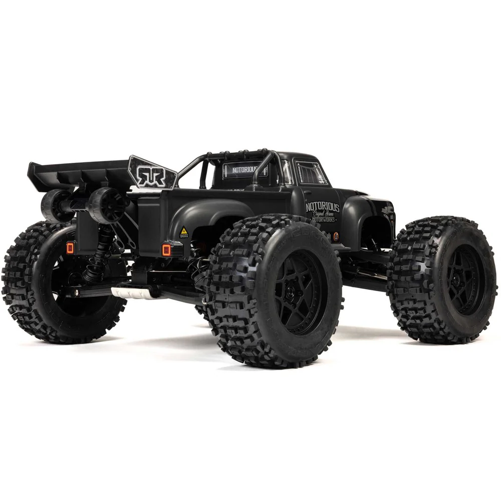 Arrma Notorious 6S BLX 4X4 1/8 Stunt Truck RTR Black ARA8611V6T1 - Image 5