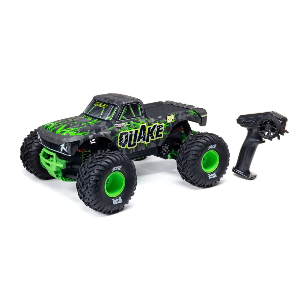 Arrma Quake 223S BLX DSC 1/10 2WD Monster Truck (Green) ARA3537T2 - Image 12