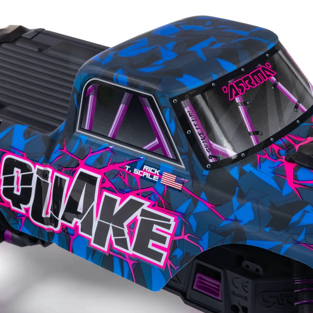 Arrma Quake 223S BLX DSC 1/10 2WD Monster Truck (Purple) ARA3537T3 - Image 11