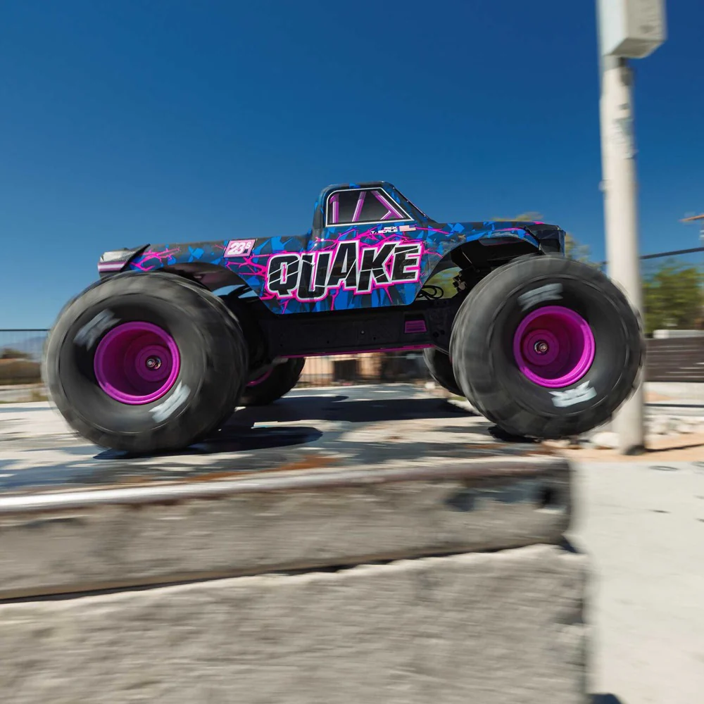 Arrma Quake 223S BLX DSC 1/10 2WD Monster Truck (Purple) ARA3537T3 - Image 15