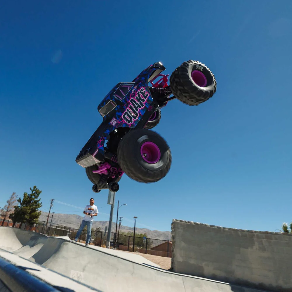 Arrma Quake 223S BLX DSC 1/10 2WD Monster Truck (Purple) ARA3537T3 - Image 16