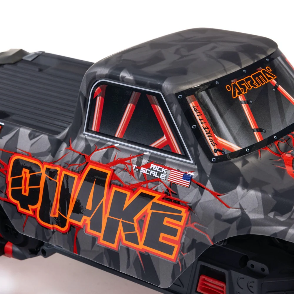 Arrma Quake 223S BLX DSC 1/10 2WD Monster Truck (Red) ARA3537T1 - Image 12