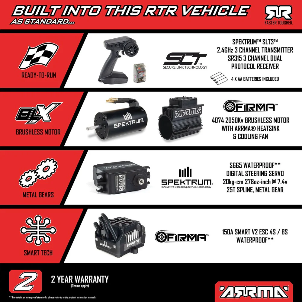 Arrma Talion eXtreme Bash (EXB) 4X4 6S BLX 1/7 Speed Truck - Image 39
