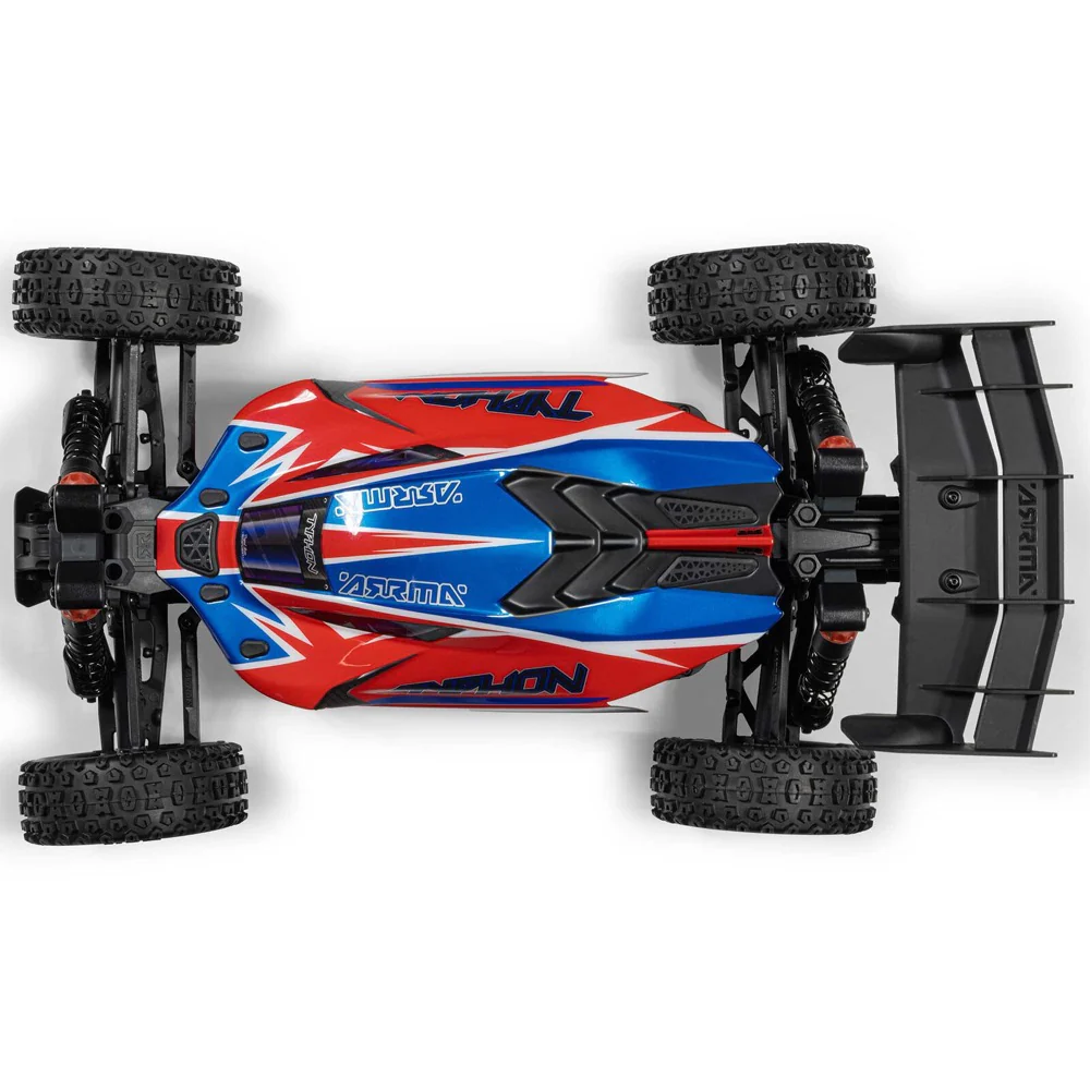Arrma Typhon 223S DSC 4X4 BLX 1/8 RC Buggy RTR Red/Blue ARA4306V4T3 - Image 5