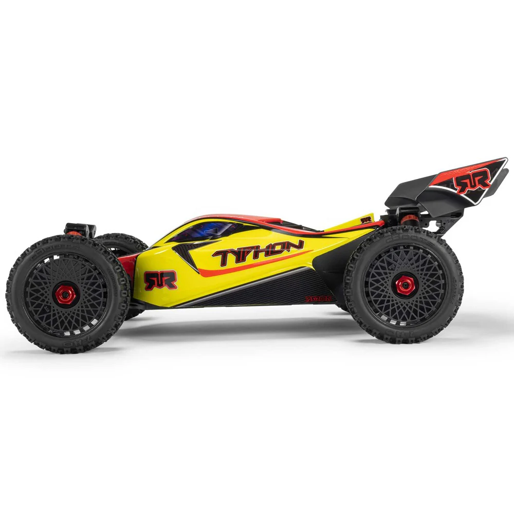 Arrma Typhon MEGA 665 4X4 1/8 Brushed RC Buggy (Yellow) ARA4206V4T2 - Image 2