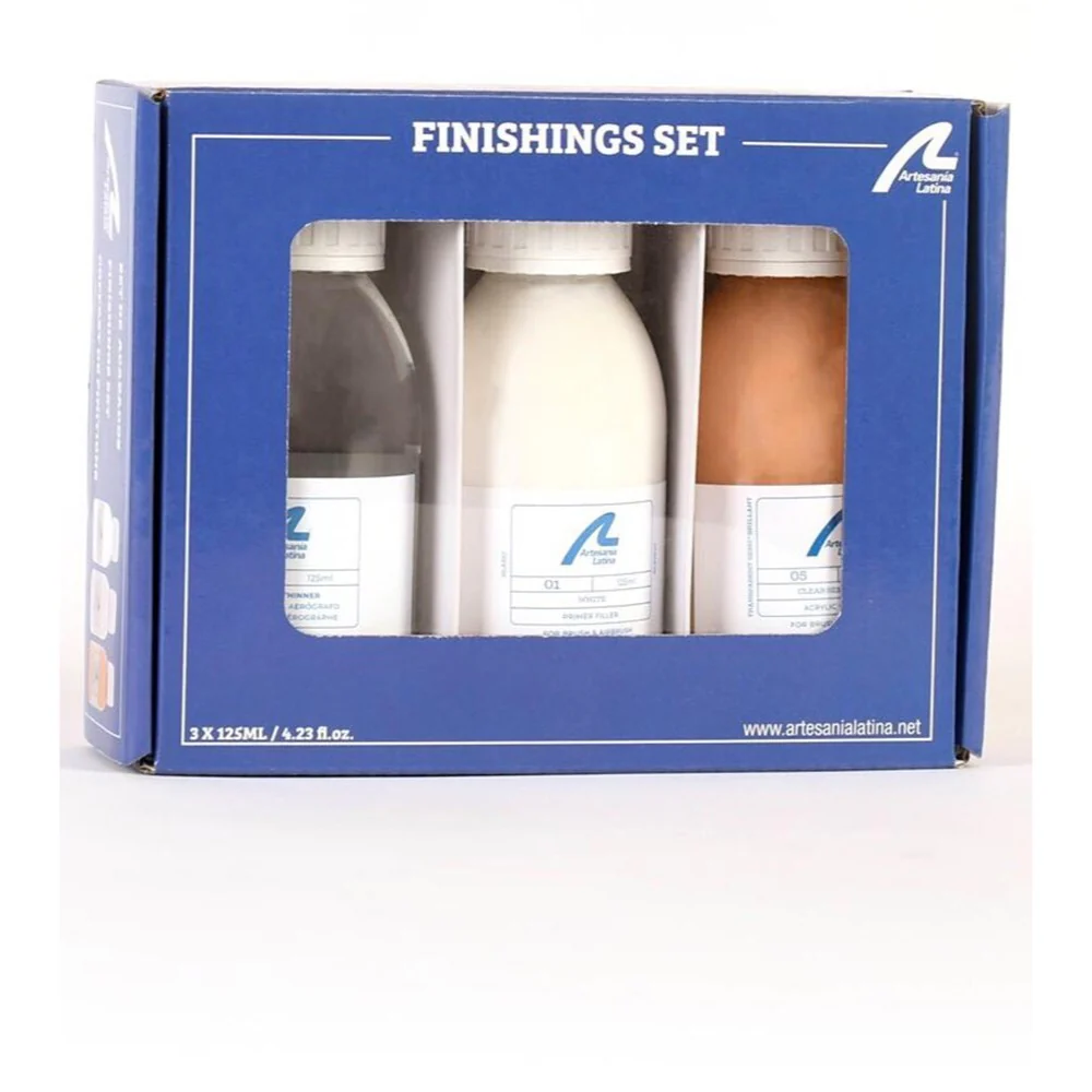 Artesania Finishes Set: Basics 125ml (Primer Filler/Thinner/Varnish) - Image 2
