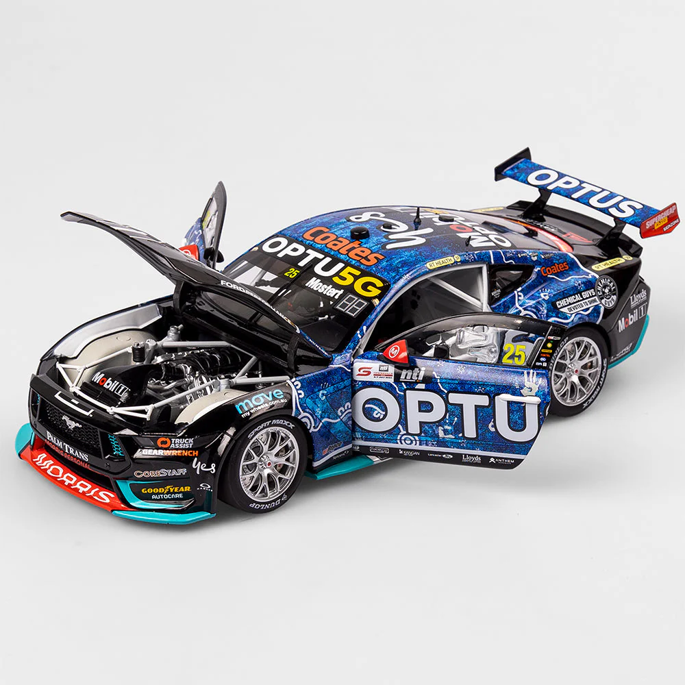 Authentic Collectables ACD18F24S 1/18 Mobil 1 Optus Racing No.25 Ford Mustang GT 2024 NTI Townsville 500 Indigenous Round Chaz Mostert - Image 2
