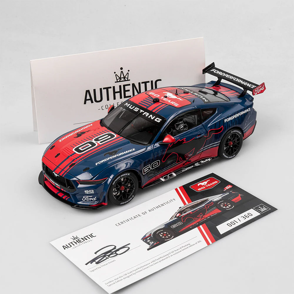 Authentic Collectables ACD18F24SE1 1/18 Ford Performance No.60 Ford Mustang GT 60 Years Of Mustang Special Edition Tristan Groves - Image 8