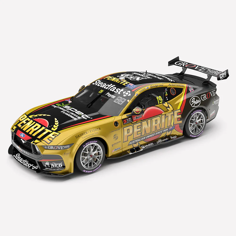 Authentic Collectables ACD18F24Y 1/18 Penrite Racing No.19 Ford Mustang GT - 2024 Repco Bathurst 1000 Gold Livery Matthew Payne / Garth Tander - Image 8