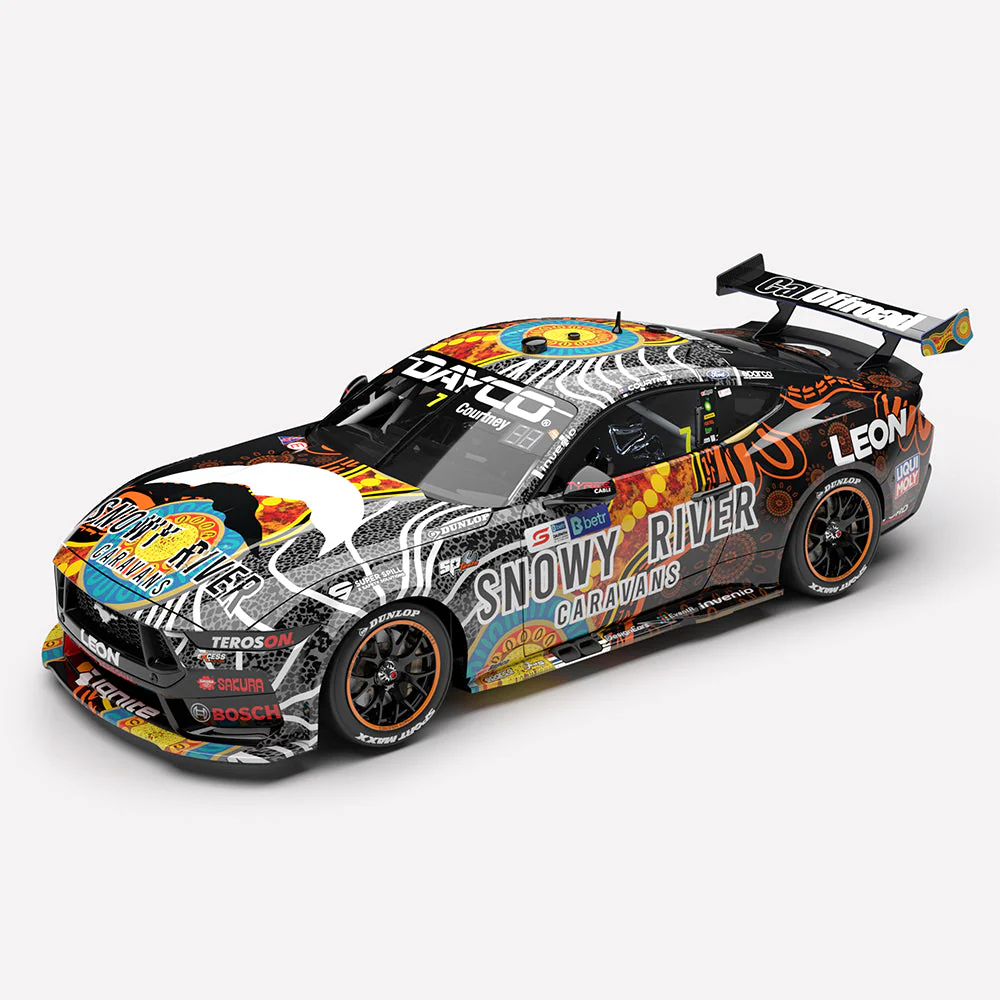 Authentic Collectables ACD18F25S 1/18 Snowy River Racing No.7 Ford Mustang GT 2025 Betr Darwin Triple Crown Indigenous Round