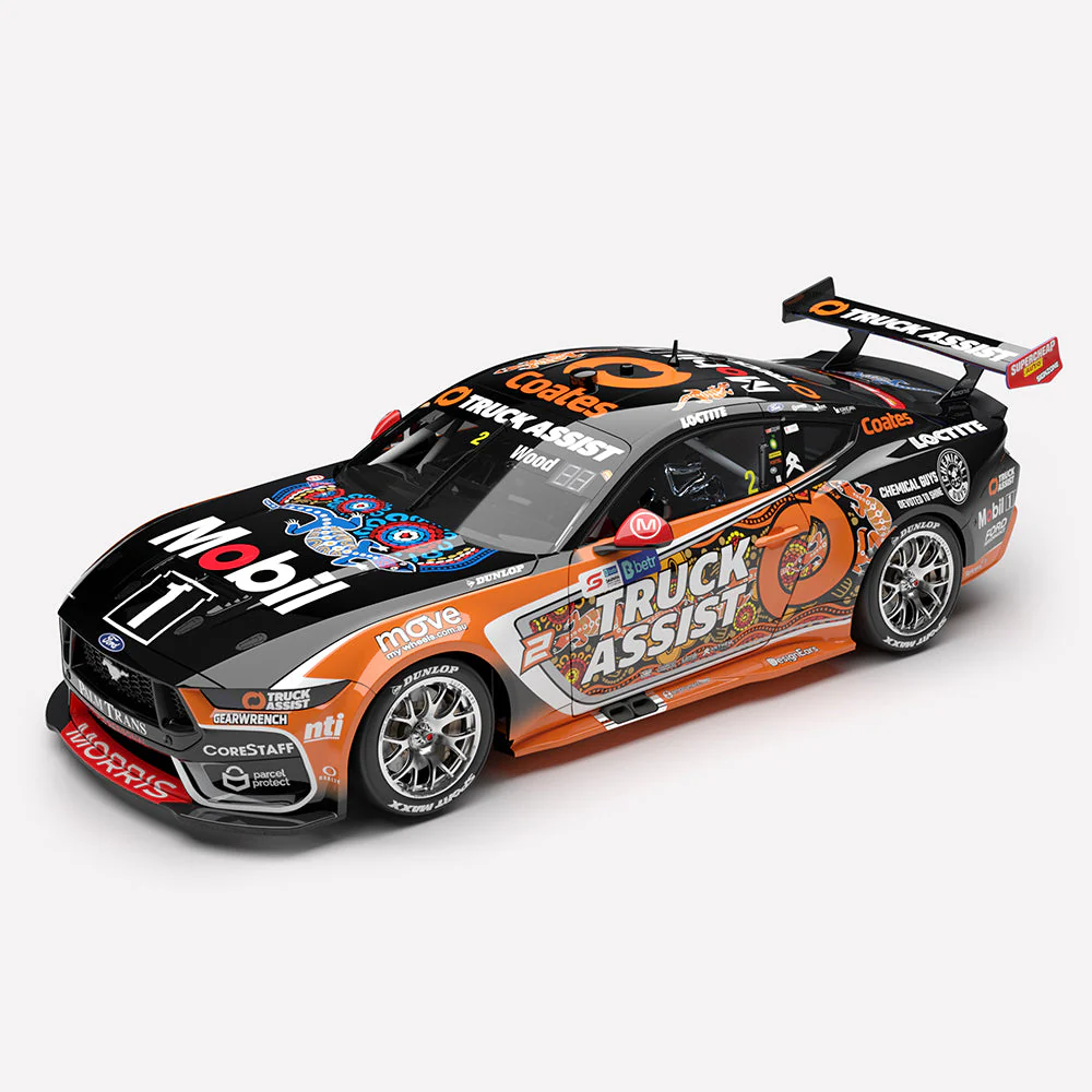 Authentic Collectables ACD18F25U 1/18 Mobil 1 Truck Assist Racing No.2 Ford Mustang GT 2025 Betr Darwin Triple Crown Indigenous Round