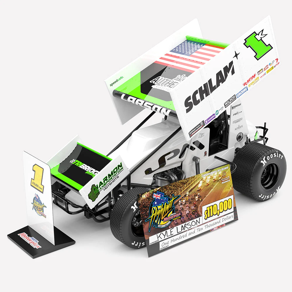 Authentic Collectables ACD18SC26A 1/18 Jason Pryde Motorsport No.1K Sprintcar 2025 High Limit International Perth Winner