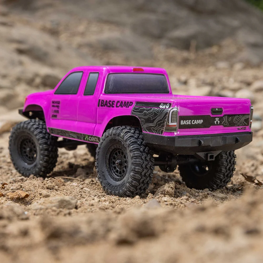 Axial 1/24 SCX24 Base Camp Rock Crawler RTR (Pink) 1219T3 - Image 11