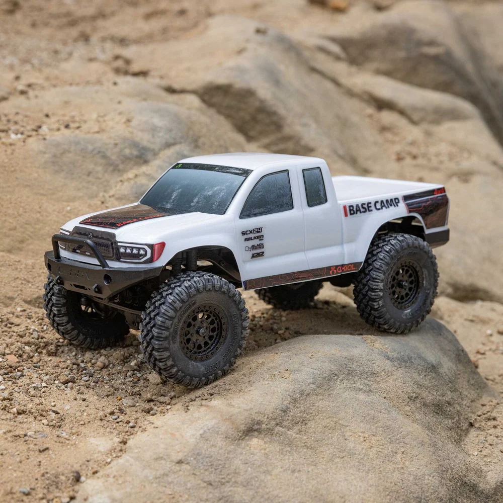 Axial 1/24 SCX24 Base Camp Rock RC Crawler (White) AXI-1219T1 - Image 10