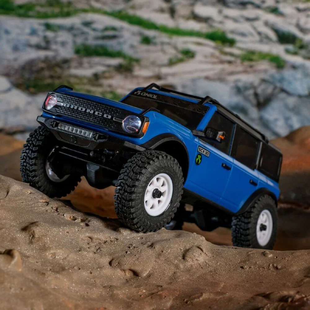 Axial 1/30 SCX30 Ford Bronco RC Rock Crawler (Blue) AXI-2048T1 - Image 22