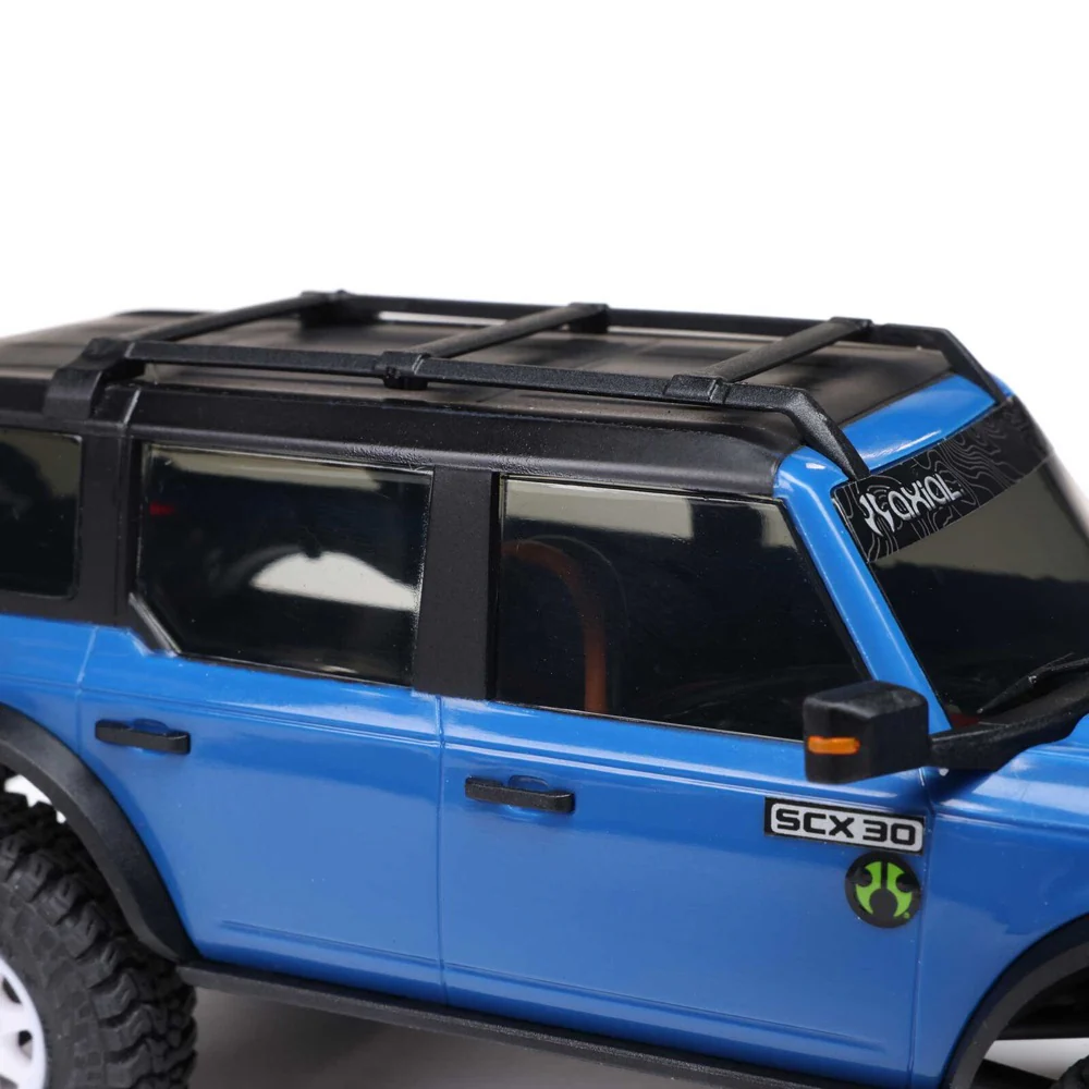 Axial 1/30 SCX30 Ford Bronco RC Rock Crawler (Blue) AXI-2048T1 - Image 8