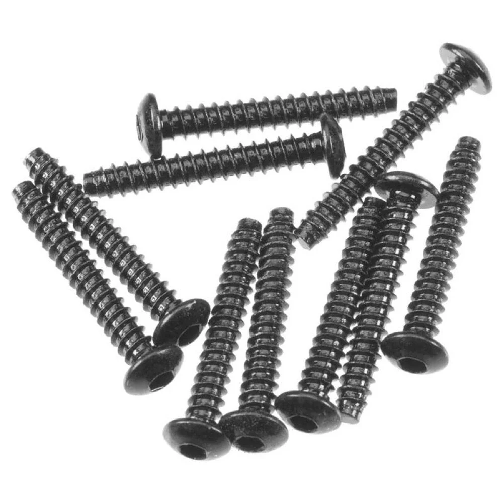 Axial AXIC0439 Hex Socket Tapping Button Head Screw M3x20mm Black (10) AXA0439