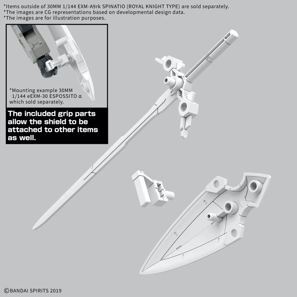 Bandai 5068334 1/144 EXM-A9rk Spinatio Royal Knight Type 30MM - Image 19