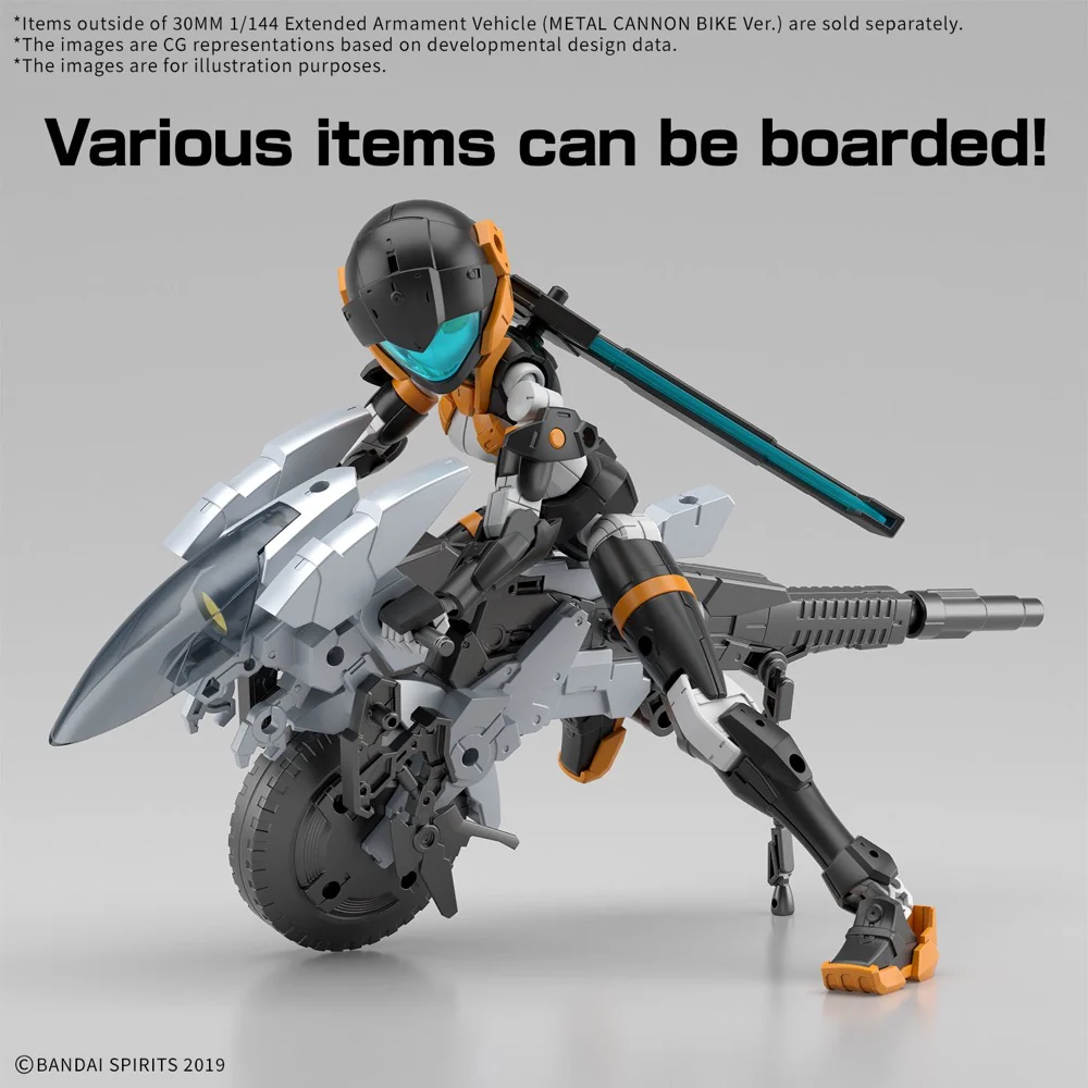 Bandai 5068352 30MM 1/144 Extended Armament Vehicle (Metal Cannon Bike Ver.) - Image 13