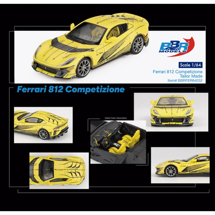 BBR FER64032 1/64 Ferrari 812 Competizione Tailor Made - Image 2