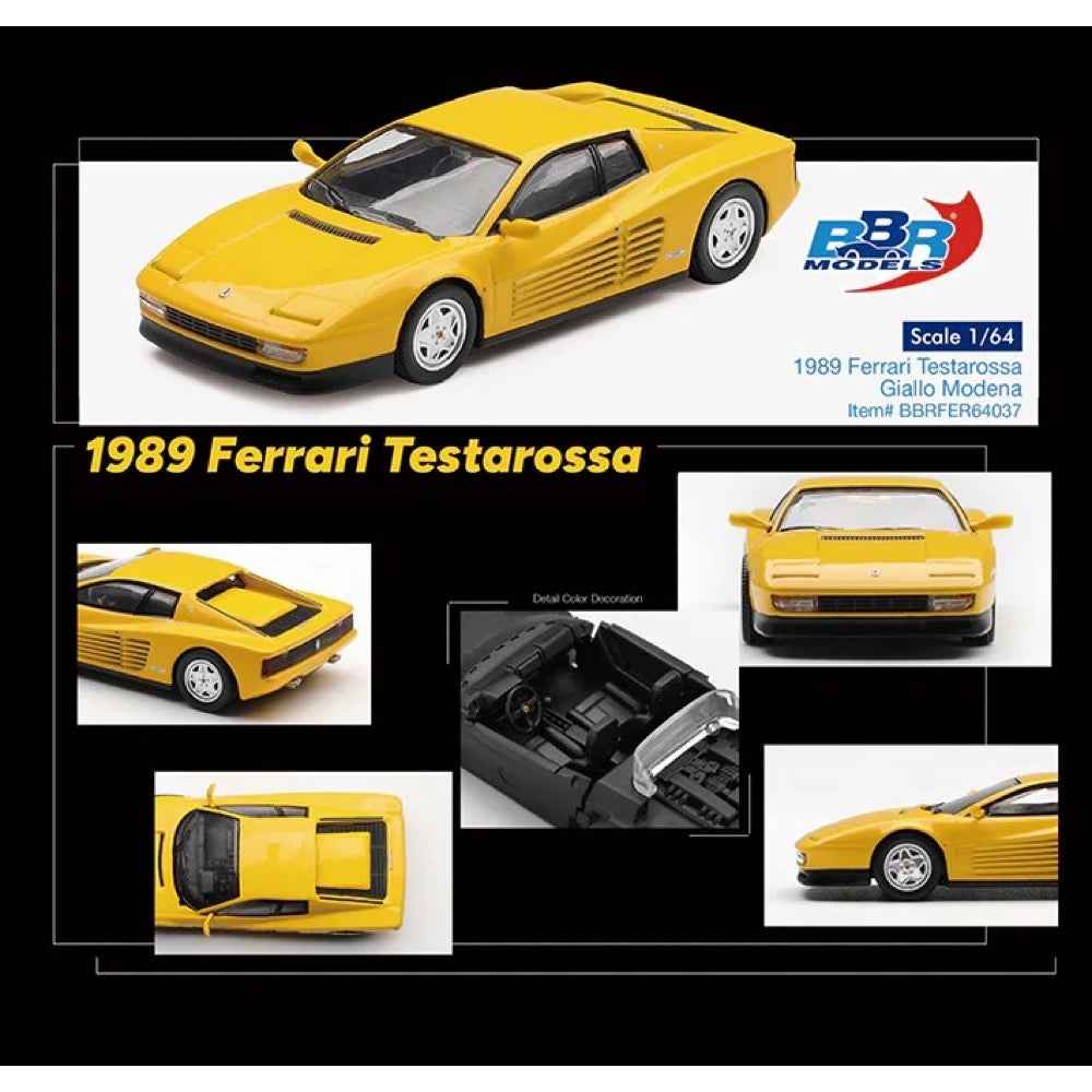 BBR FER64037 1/64 1989 Ferrari Testarossa Giallo Modena - Image 4