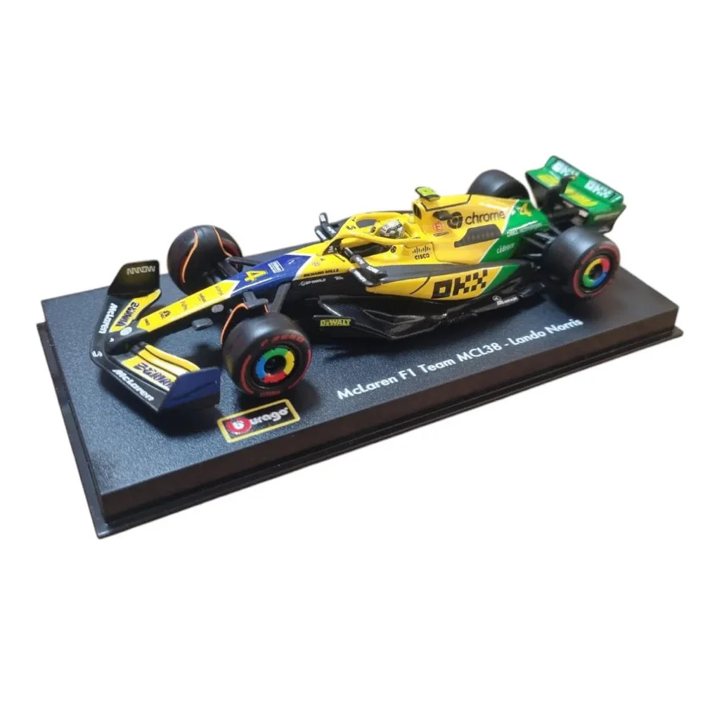 Bburago 01895 1/43 2024 McLaren F1 Senna Livery Driver No.4 Norris with Helmet - Image 2