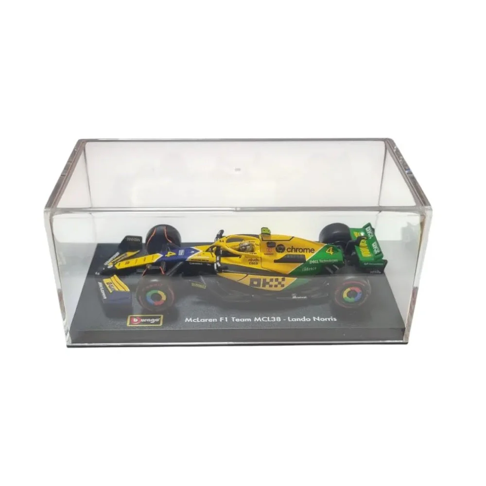 Bburago 01895 1/43 2024 McLaren F1 Senna Livery Driver No.4 Norris with Helmet - Image 3